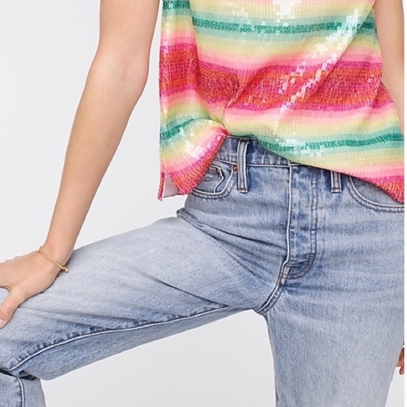 J. Crew Sequin Stripe Tank Top Size Small - Picture 5 of 11